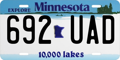 MN license plate 692UAD