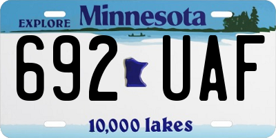 MN license plate 692UAF