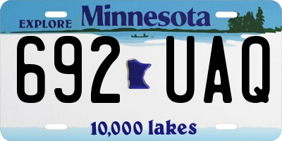 MN license plate 692UAQ