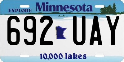 MN license plate 692UAY