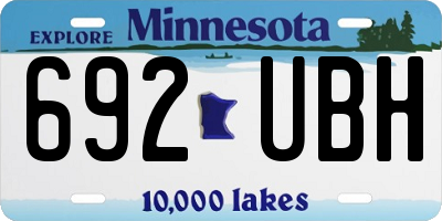 MN license plate 692UBH