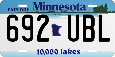MN license plate 692UBL