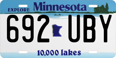 MN license plate 692UBY