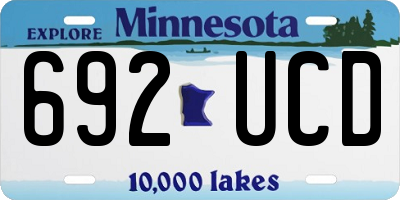 MN license plate 692UCD