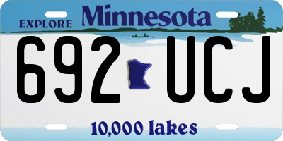 MN license plate 692UCJ