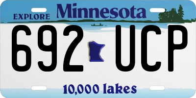 MN license plate 692UCP
