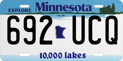 MN license plate 692UCQ