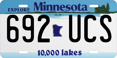MN license plate 692UCS