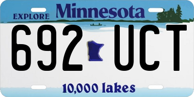 MN license plate 692UCT