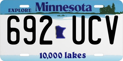 MN license plate 692UCV