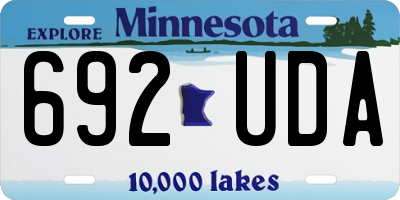 MN license plate 692UDA