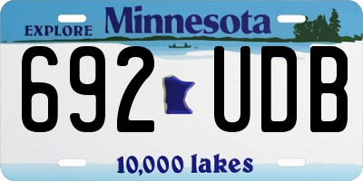 MN license plate 692UDB