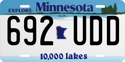 MN license plate 692UDD