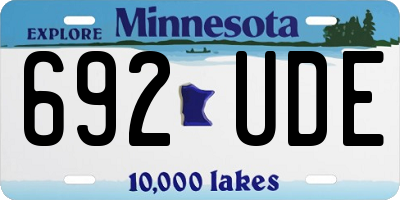 MN license plate 692UDE