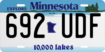 MN license plate 692UDF