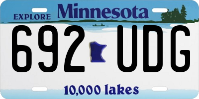 MN license plate 692UDG