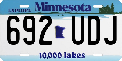 MN license plate 692UDJ