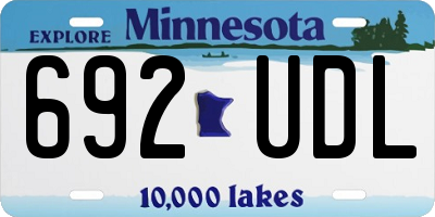 MN license plate 692UDL