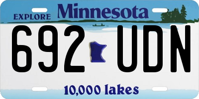 MN license plate 692UDN
