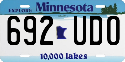 MN license plate 692UDO