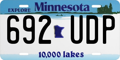 MN license plate 692UDP