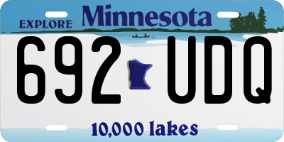 MN license plate 692UDQ