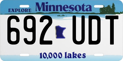 MN license plate 692UDT