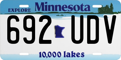 MN license plate 692UDV