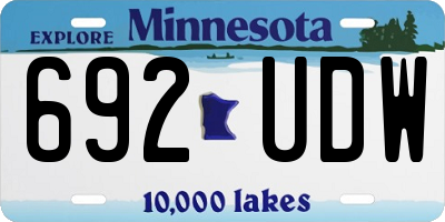 MN license plate 692UDW