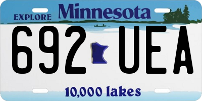 MN license plate 692UEA