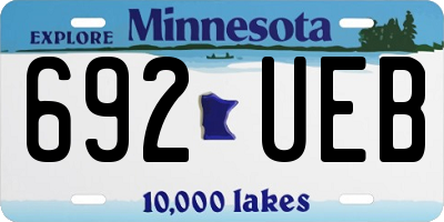 MN license plate 692UEB