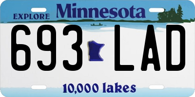 MN license plate 693LAD