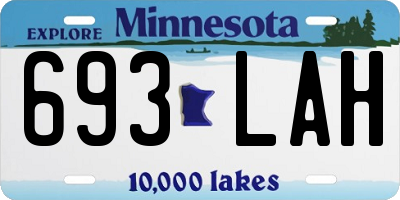 MN license plate 693LAH