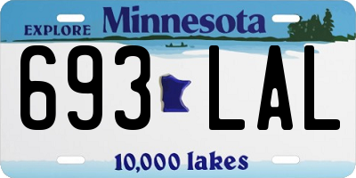 MN license plate 693LAL