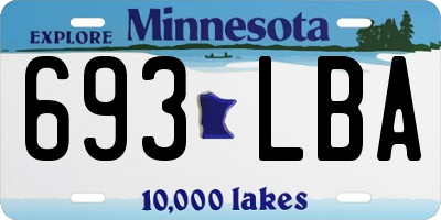 MN license plate 693LBA