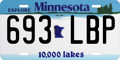 MN license plate 693LBP