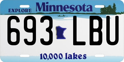 MN license plate 693LBU