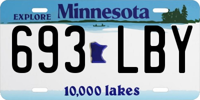 MN license plate 693LBY