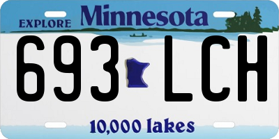 MN license plate 693LCH
