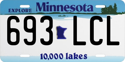 MN license plate 693LCL
