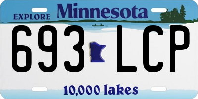MN license plate 693LCP