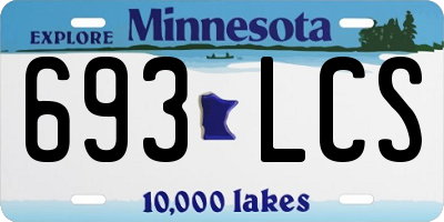 MN license plate 693LCS