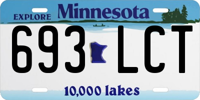 MN license plate 693LCT