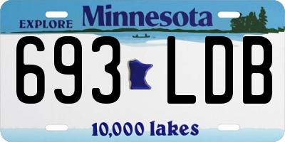 MN license plate 693LDB