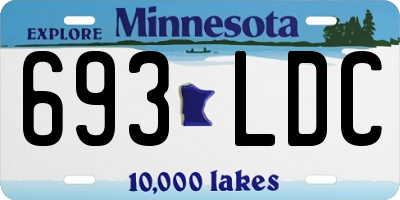 MN license plate 693LDC