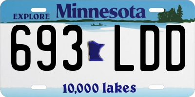 MN license plate 693LDD