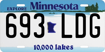 MN license plate 693LDG