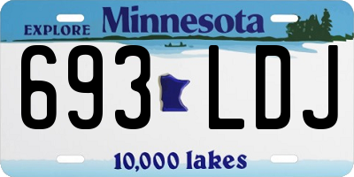 MN license plate 693LDJ