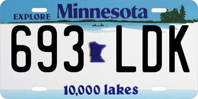MN license plate 693LDK