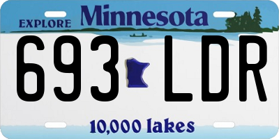 MN license plate 693LDR